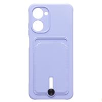 Чехол для Realme 10 силиконовый с картхолдером №4 <светло-фиолетовый> ― Spb.OnlineBazar.su