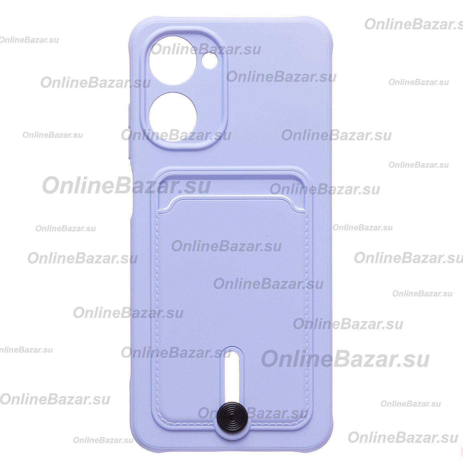 Чехол для Realme 10 силиконовый с картхолдером №4 <светло-фиолетовый> ― Spb.OnlineBazar.su