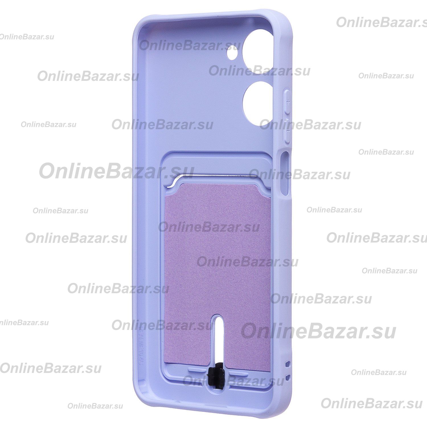 Чехол для Realme 10 силиконовый с картхолдером №4 <светло-фиолетовый> ― Spb.OnlineBazar.su