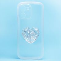 Чехол для Realme 10 Pro 5G силиконовый с попсокетом сердце <прозрачный> ― Spb.OnlineBazar.su