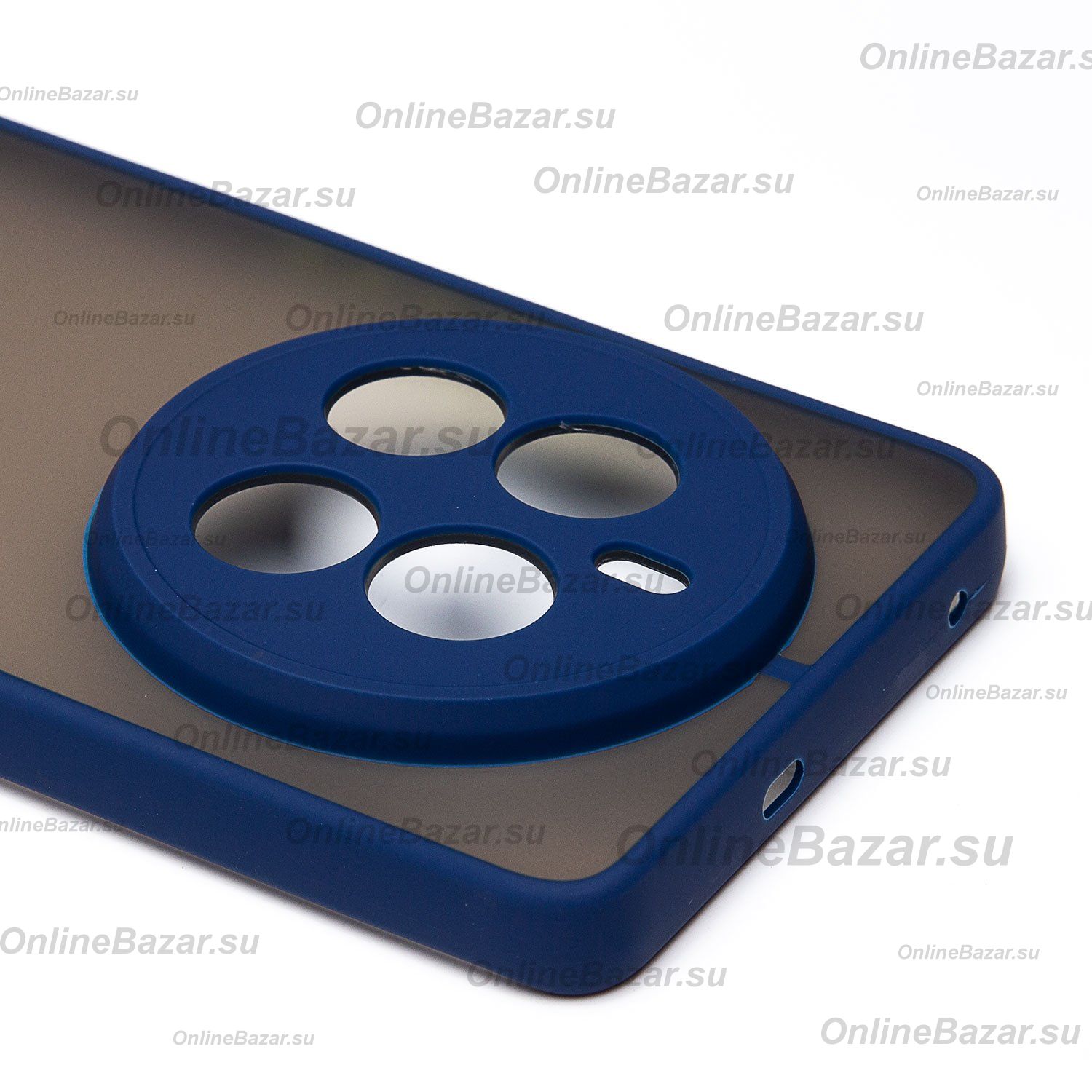 Чехол для Realme 12 Pro 5G пластиковый с окантовкой <темно-синий> ― Spb.OnlineBazar.su
