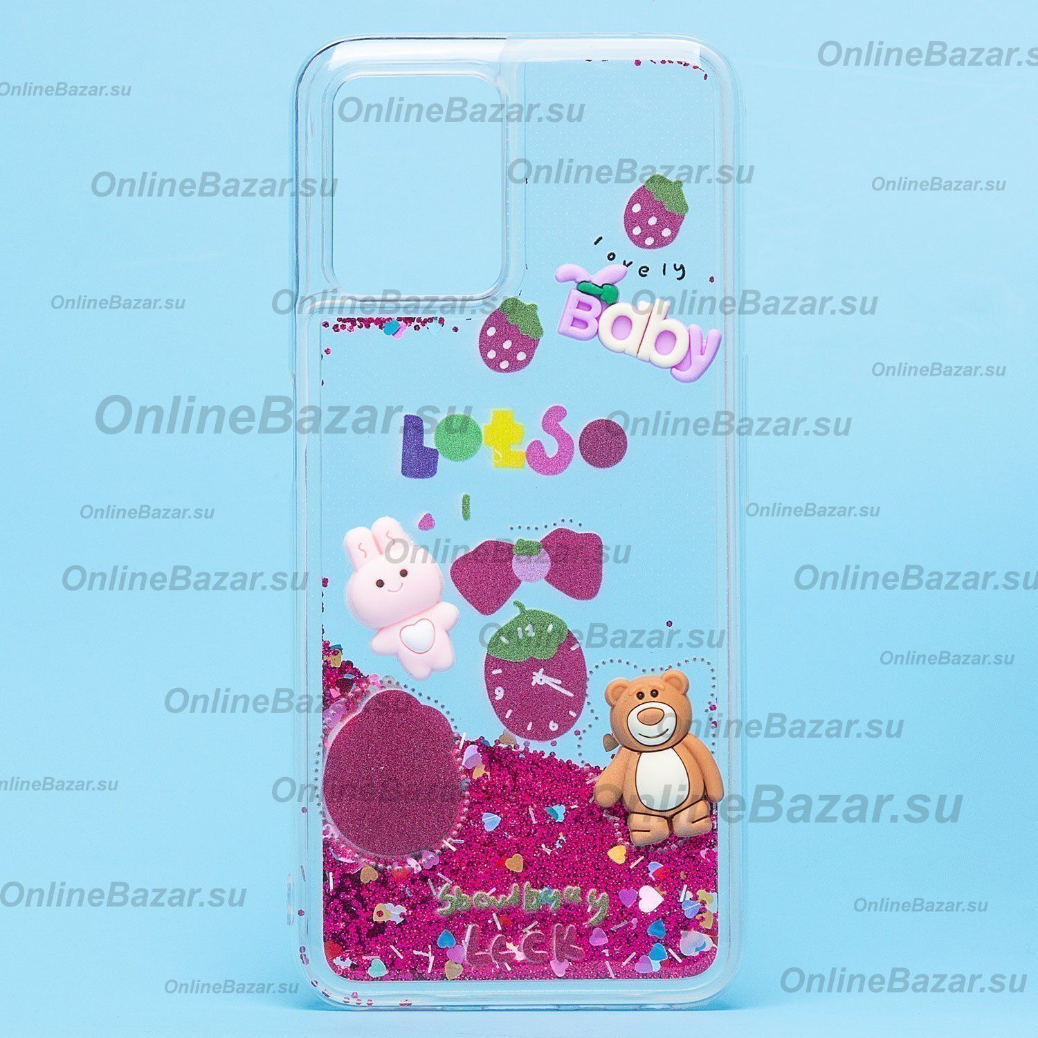 Чехол для Realme 8i силиконовый 3D игрушки <бордовый> ― Spb.OnlineBazar.su