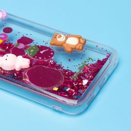 Чехол для Realme 8i силиконовый 3D игрушки <бордовый>