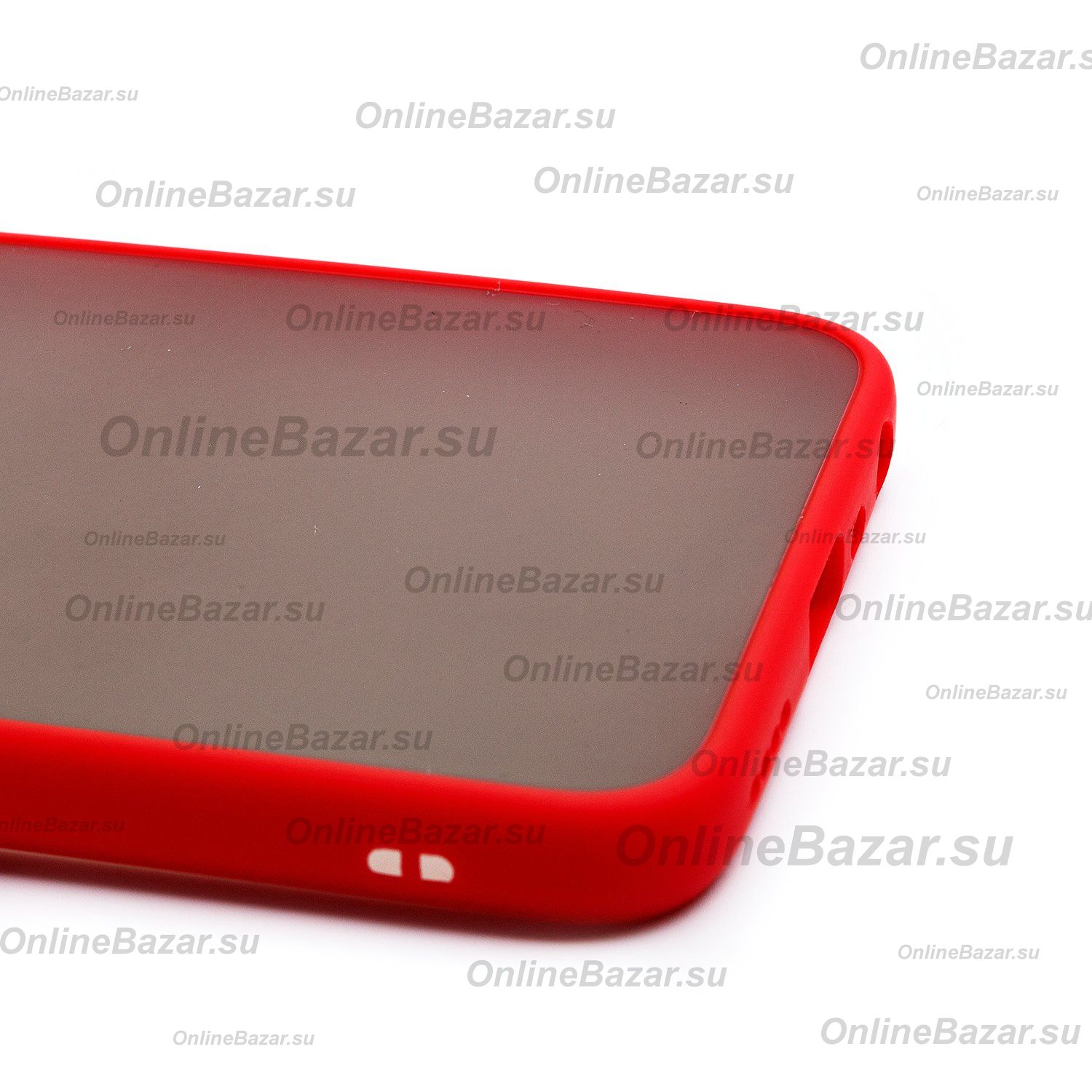 Чехол для Realme 8i пластиковый с окантовкой <красный> ― Spb.OnlineBazar.su