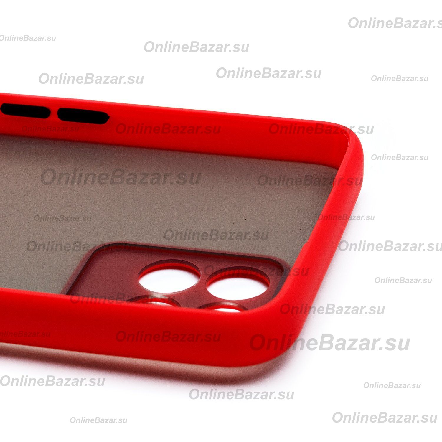 Чехол для Realme 8i пластиковый с окантовкой <красный> ― Spb.OnlineBazar.su