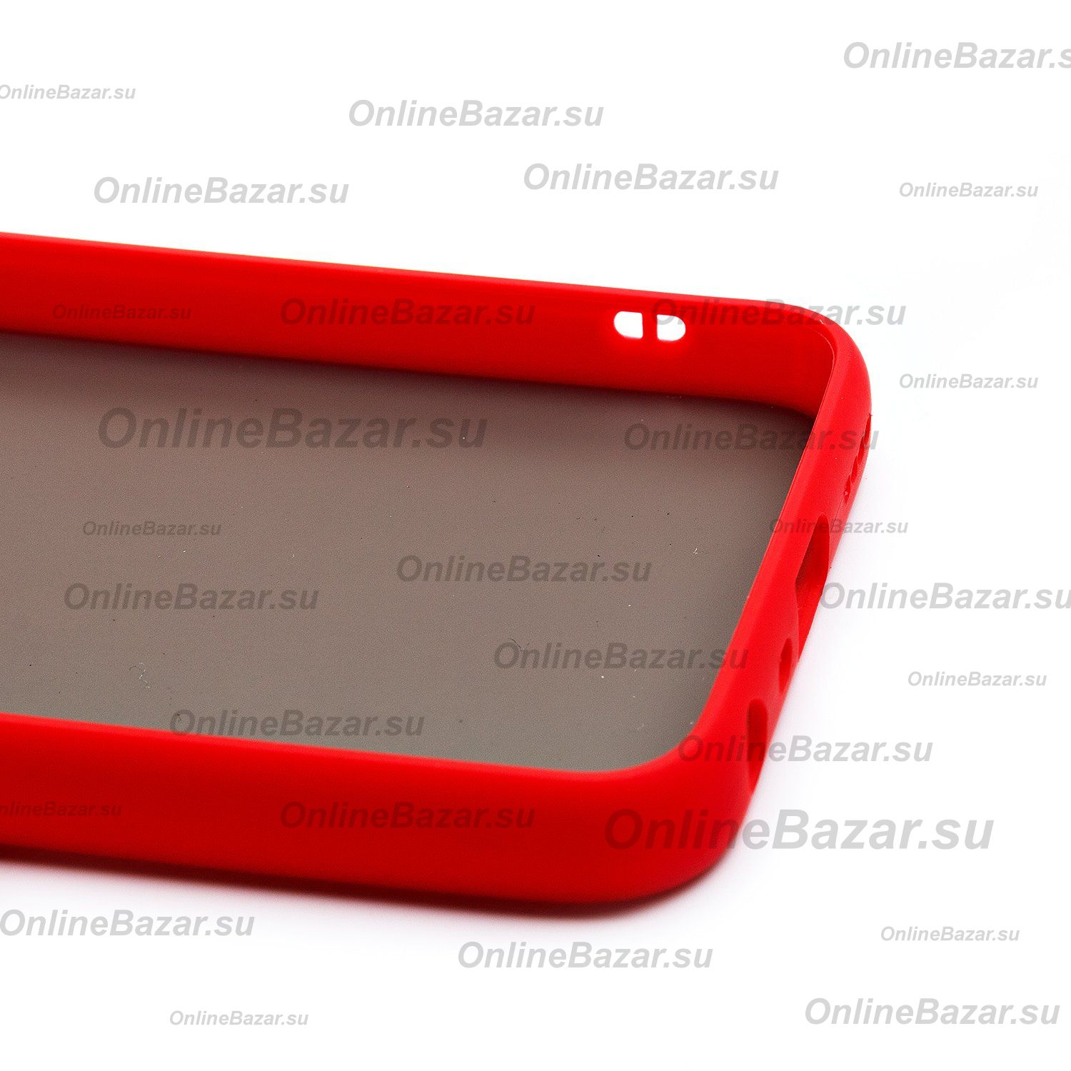 Чехол для Realme 8i пластиковый с окантовкой <красный> ― Spb.OnlineBazar.su