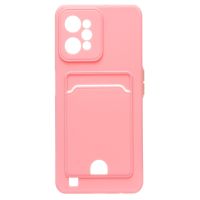 Чехол для Realme RMX3501 силиконовый с картхолдером №6 <розовый> ― Spb.OnlineBazar.su