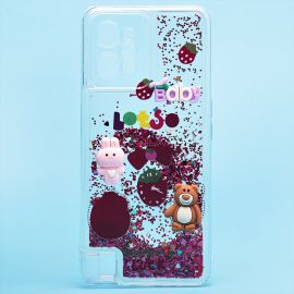Чехол для Realme C31 силиконовый 3D игрушки <бордовый>