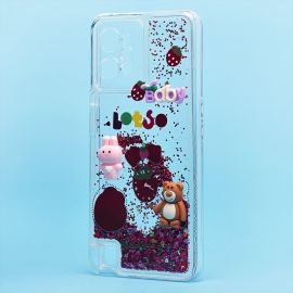 Чехол для Realme C31 силиконовый 3D игрушки <бордовый>