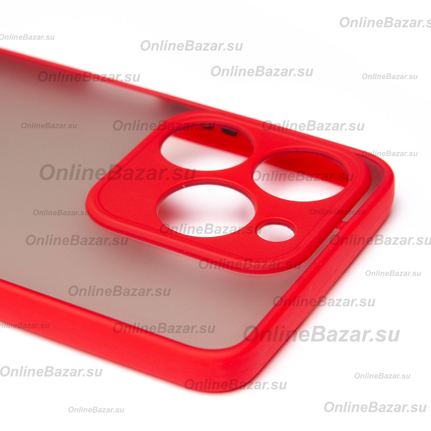 Чехол для Realme C61 пластиковый с окантовкой <красный> ― Spb.OnlineBazar.su