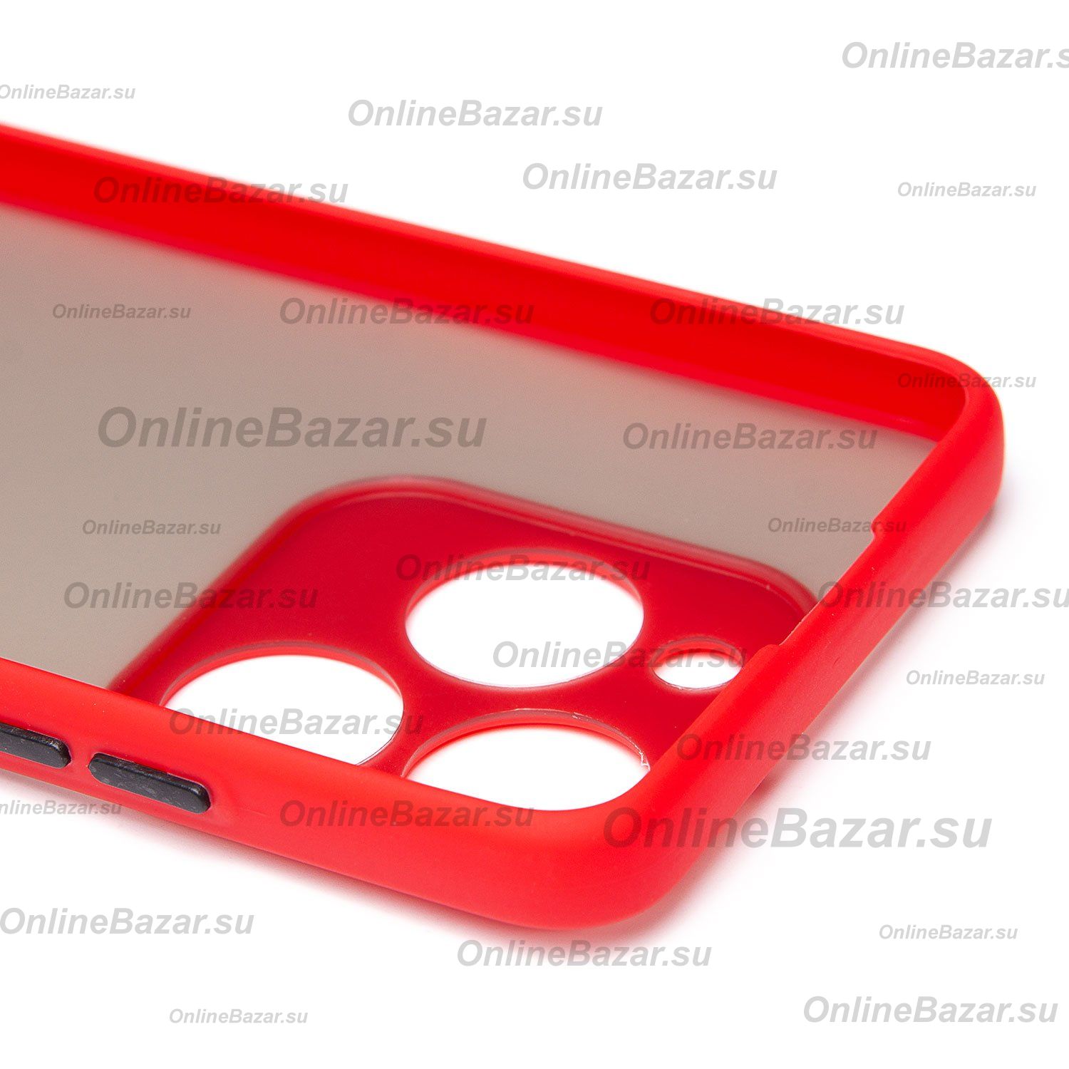 Чехол для Realme C61 пластиковый с окантовкой <красный> ― Spb.OnlineBazar.su