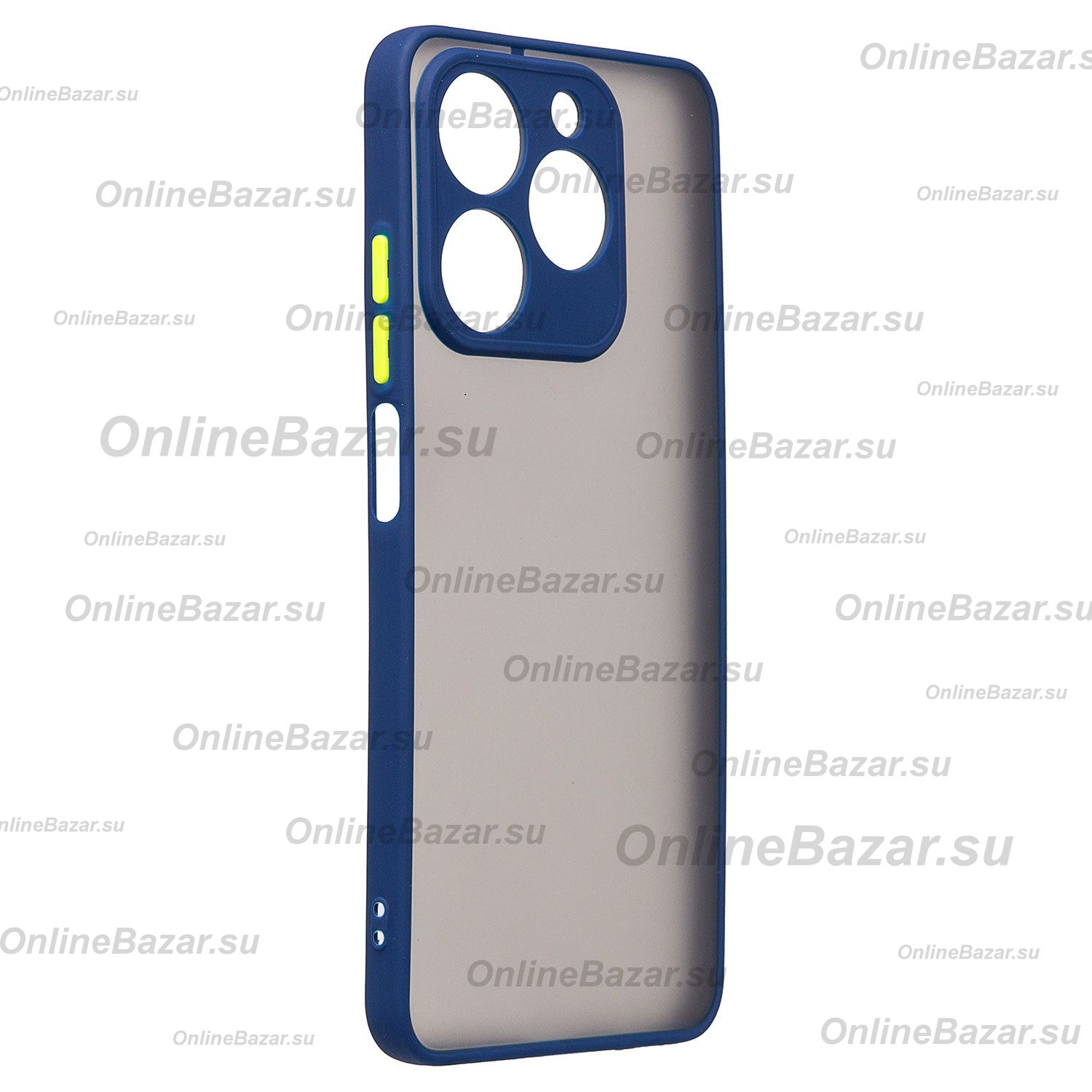 Чехол для Realme C61 пластиковый с окантовкой <темно-синий> ― Spb.OnlineBazar.su