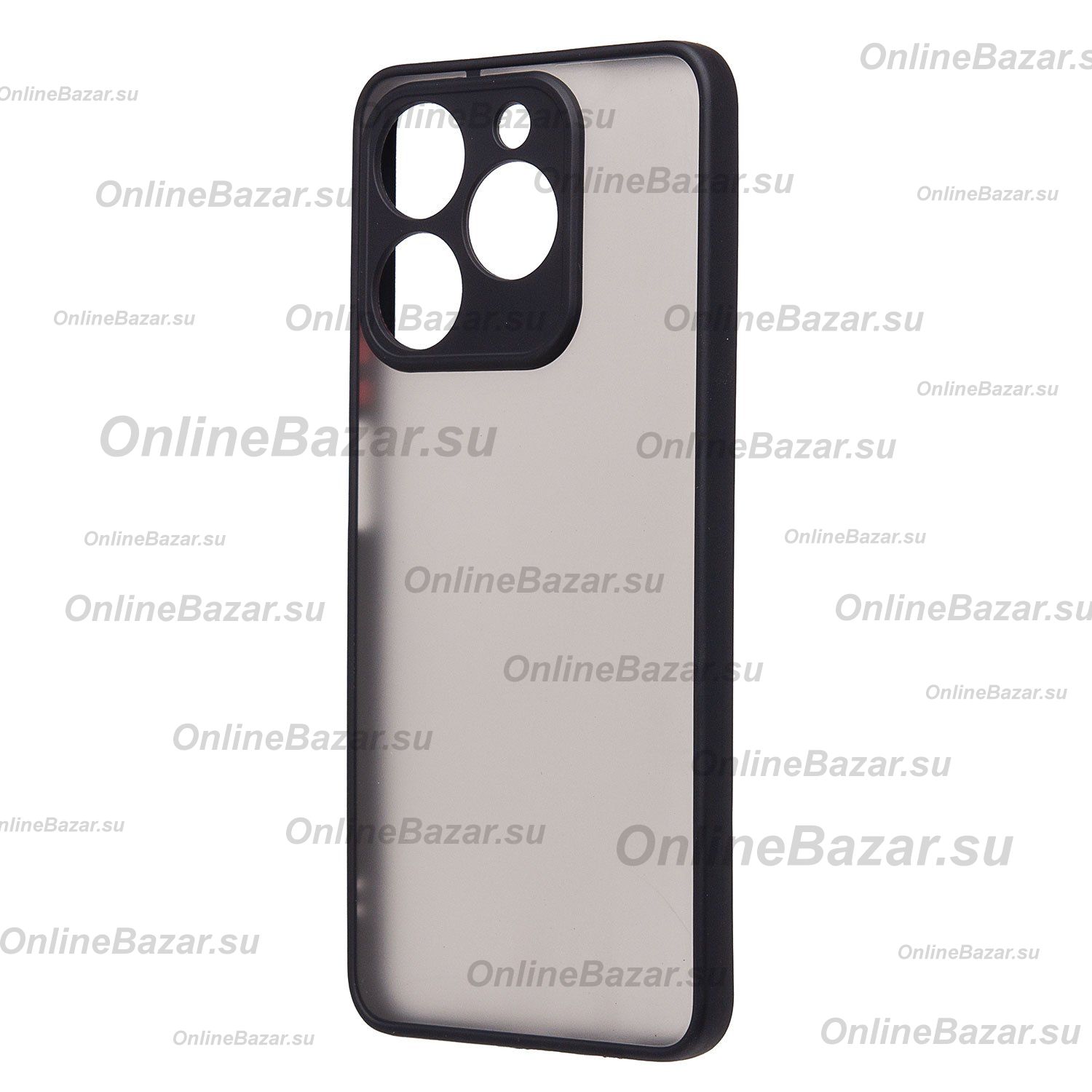 Чехол для Realme C61 пластиковый с окантовкой <черный> ― Spb.OnlineBazar.su