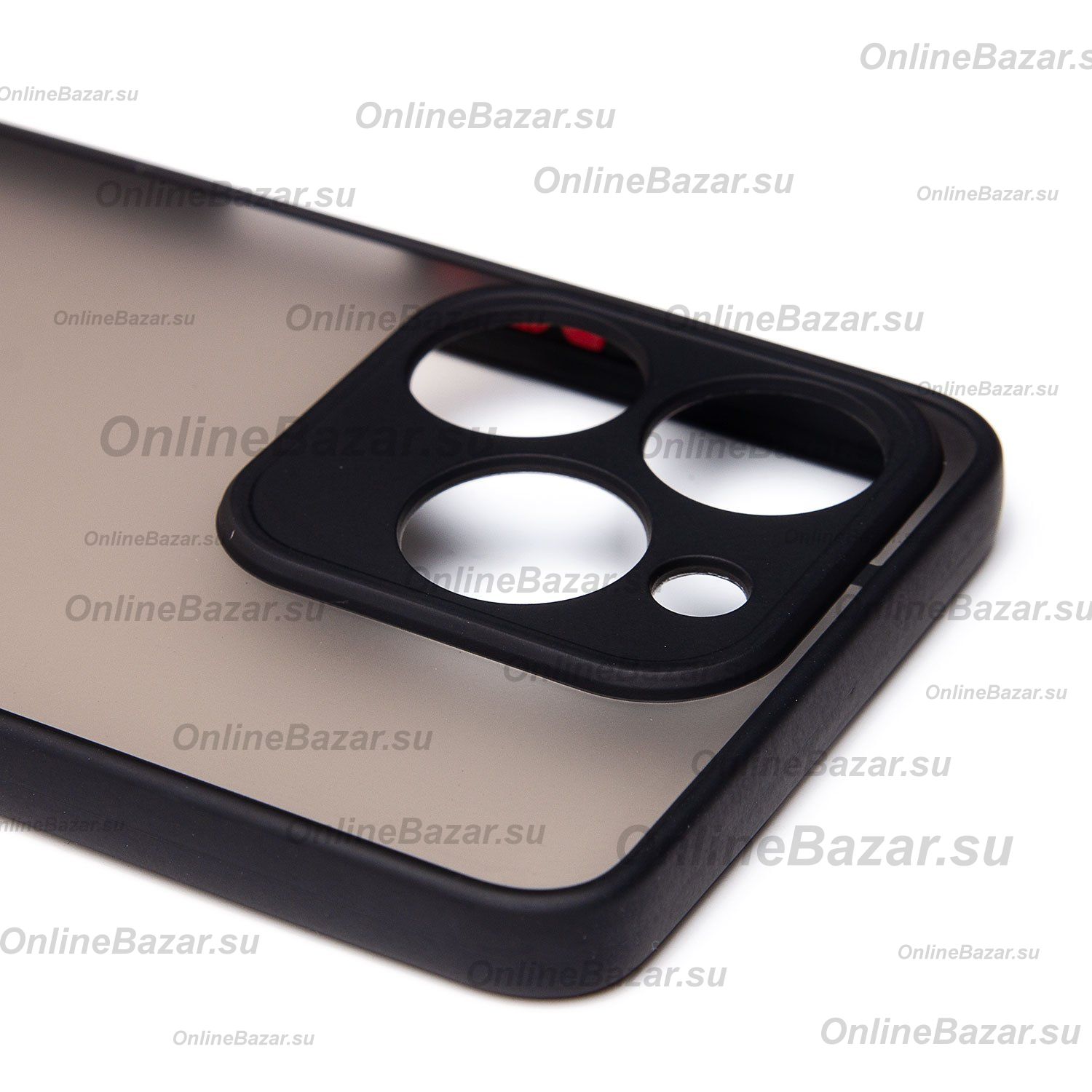 Чехол для Realme C61 пластиковый с окантовкой <черный> ― Spb.OnlineBazar.su