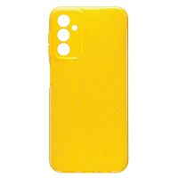 Чехол для Samsung SM-A146B (Galaxy A14 5G) силиконовый с блестками №3 <желтый> ― Spb.OnlineBazar.su