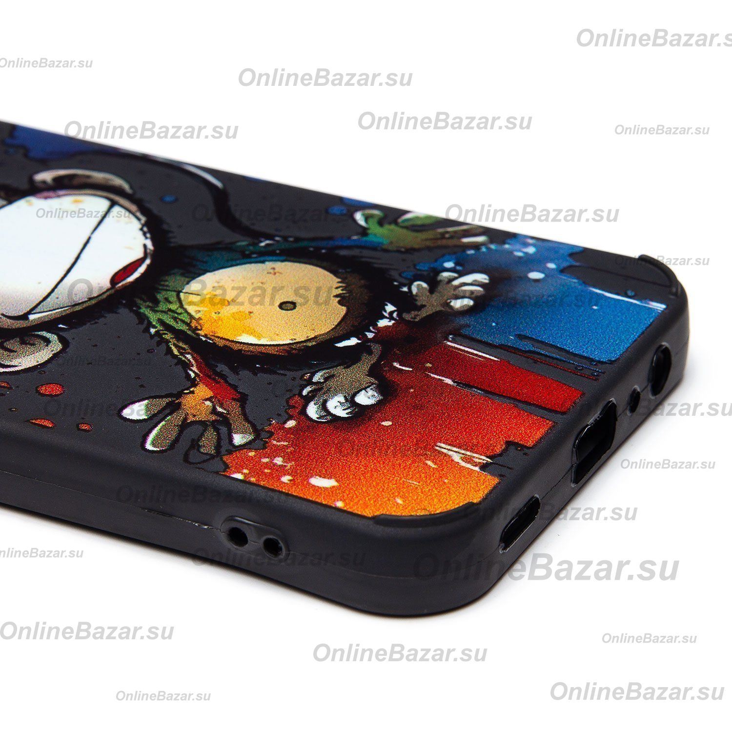 Чехол для Samsung SM-A156B (Galaxy A15 5G) силиконовый (рис. 335/обезьяна) <черный> ― Spb.OnlineBazar.su