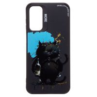 Чехол для Samsung SM-A156B (Galaxy A15 5G) силиконовый (рис. 335/черный кот) <черный> ― Spb.OnlineBazar.su