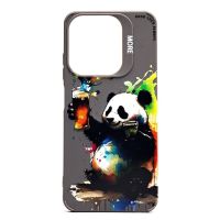 Чехол для Tecno Spark 10C (KI5m) силиконовый (рис. 335/панда) <серый> ― Spb.OnlineBazar.su