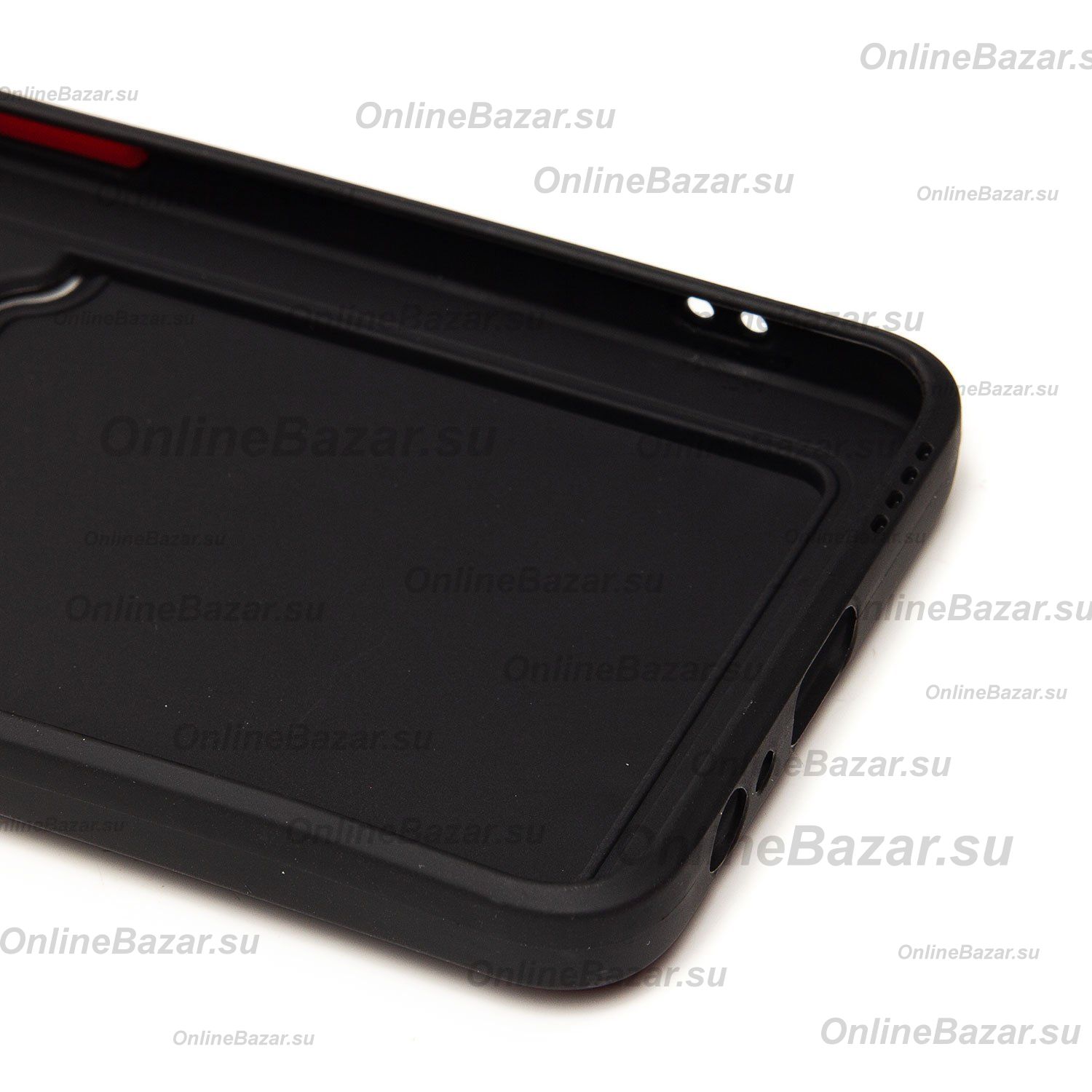 Чехол для Vivo T1 (V2153) силиконовый с картхолдером №6 <черный> ― Spb.OnlineBazar.su