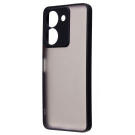 Чехол для Vivo Y36 (V2247) пластиковый с окантовкой <черный>