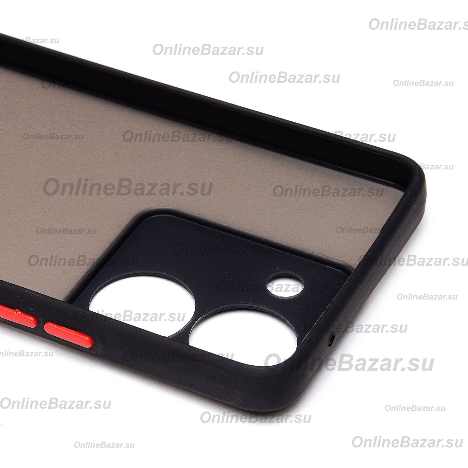 Чехол для Vivo Y36 (V2247) пластиковый с окантовкой <черный> ― Spb.OnlineBazar.su