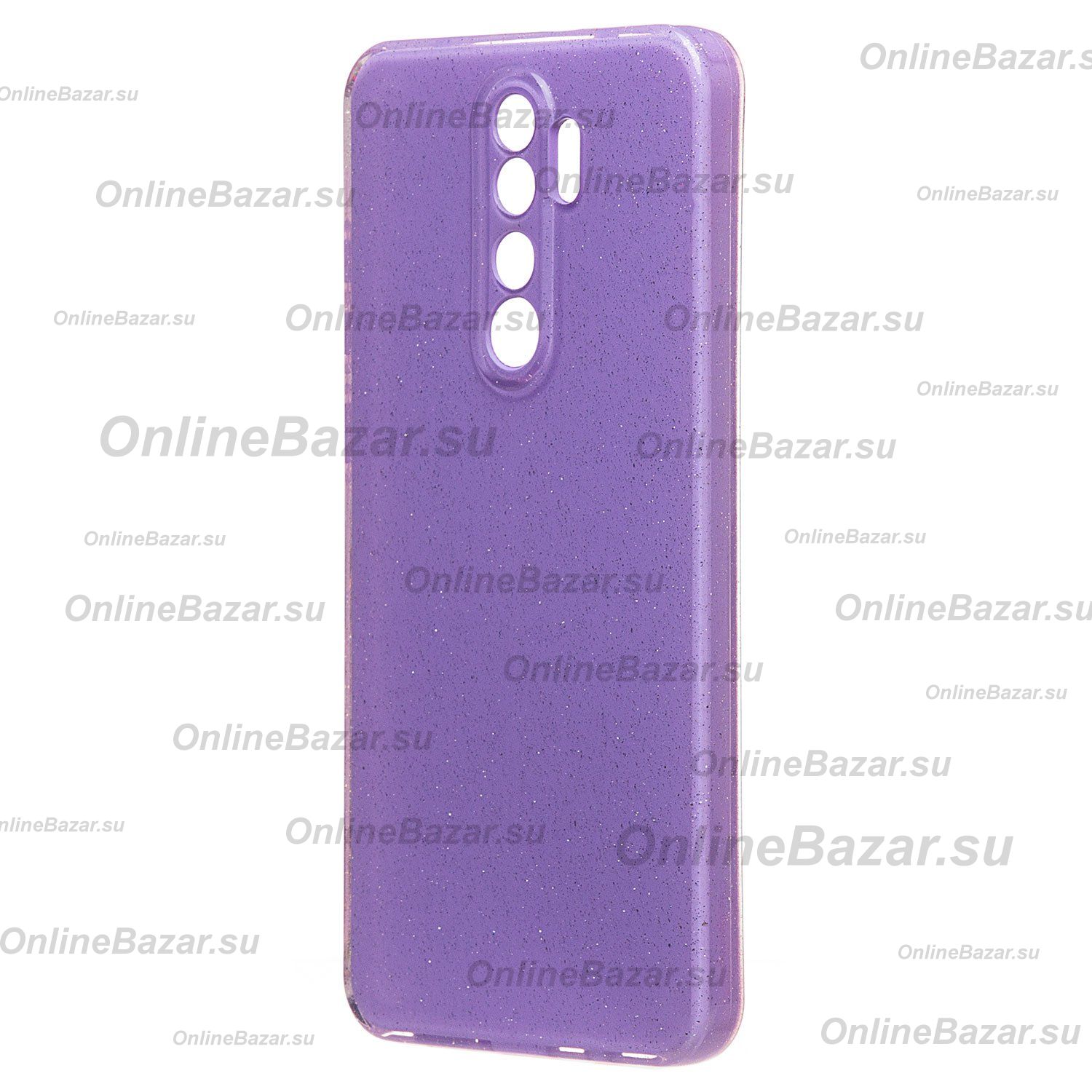 Чехол для Xiaomi Redmi Note 8 Pro силиконовый с блестками №3 <светло-фиолетовый> ― Spb.OnlineBazar.su