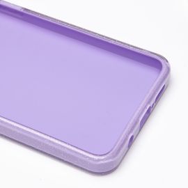 Чехол для Xiaomi Redmi Note 8 Pro силиконовый с блестками №3 <светло-фиолетовый>