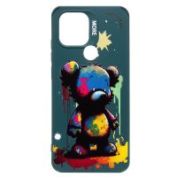 Чехол для Xiaomi Poco C51 силиконовый (рис. 335/медведь) <темно-зеленый> ― Spb.OnlineBazar.su