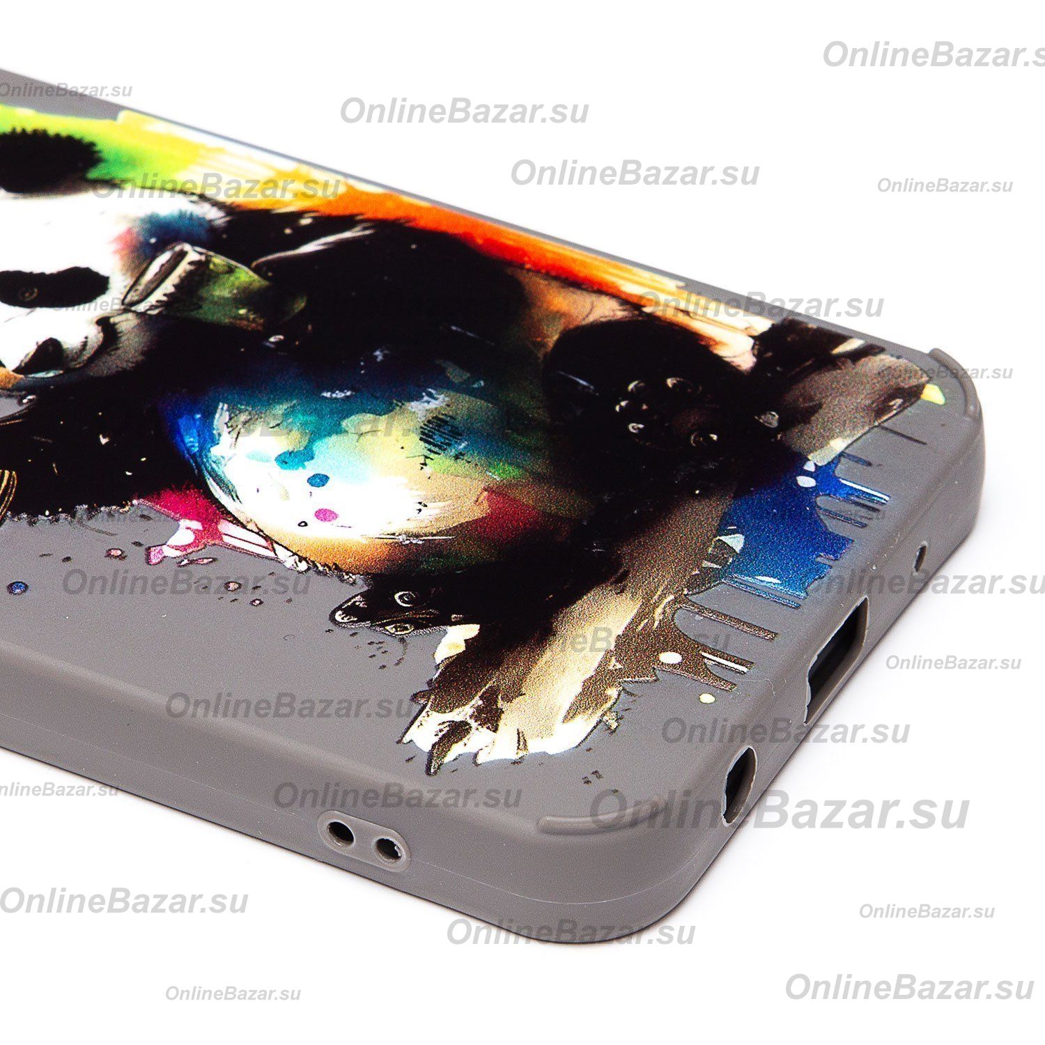 Чехол для Xiaomi 2305EPCC4G силиконовый (рис. 335/панда) <серый> ― Spb.OnlineBazar.su