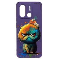 Чехол для Xiaomi 22120RN86G силиконовый (рис. 335/кот) <фиолетовый> ― Spb.OnlineBazar.su