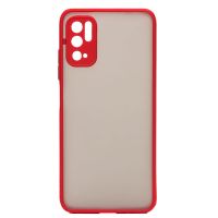 Чехол для Xiaomi M2103K19PG пластиковый с окантовкой <красный> ― Spb.OnlineBazar.su