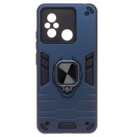 Чехол для Xiaomi Poco C55 силиконовый противоударный с кольцом <синий> ― Spb.OnlineBazar.su