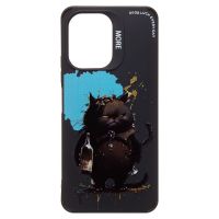 Чехол для Xiaomi 23108RN04Y силиконовый (рис. 335/черный кот) <черный> ― Spb.OnlineBazar.su