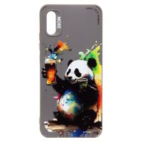 Чехол для Xiaomi Redmi 9A силиконовый (рис. 335/панда) <серый> ― Spb.OnlineBazar.su