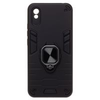 Чехол для Xiaomi Redmi 9A силиконовый противоударный с кольцом <черный> ― Spb.OnlineBazar.su