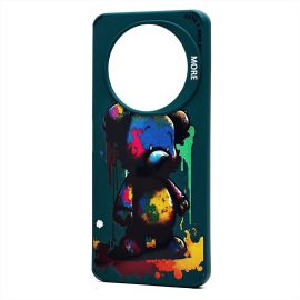 Чехол для Xiaomi 23129RN51X силиконовый (рис. 335/медведь) <темно-зеленый>