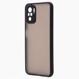 Чехол для Xiaomi M2101K7AG пластиковый с окантовкой <черный>