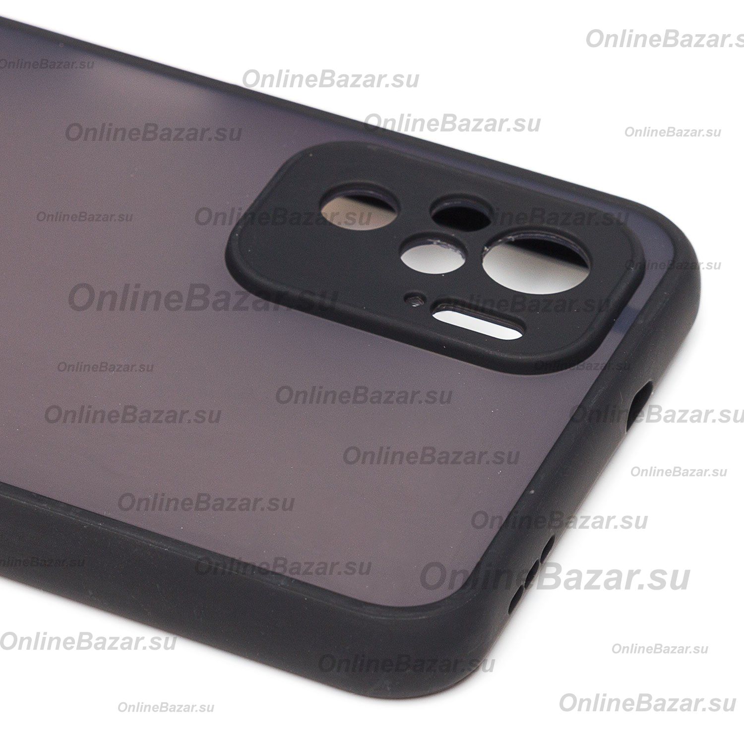 Чехол для Xiaomi M2101K7AG пластиковый с окантовкой <черный> ― Spb.OnlineBazar.su