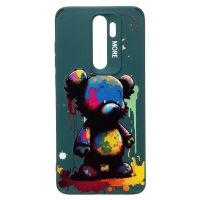 Чехол для Xiaomi Redmi Note 8 Pro силиконовый (рис. 335/медведь) <темно-зеленый> ― Spb.OnlineBazar.su