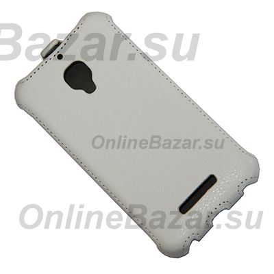 Чехол для Alcatel OT 7025D (One Touch Snap) флип кожзам №1 <белый> ― Spb.OnlineBazar.su