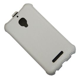 Чехол для Alcatel OT 7025D (One Touch Snap) флип кожзам №1 <белый>