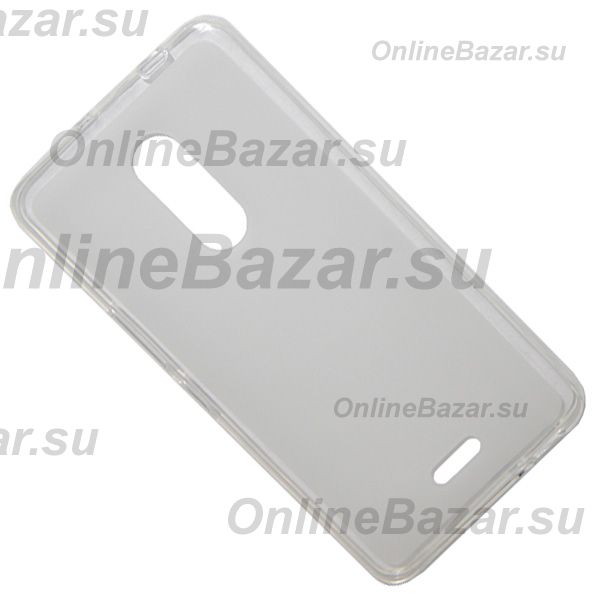 Чехол для Alcatel OT 9008D (One Touch A3 XL) силиконовый матовый <бело-прозрачный> ― Spb.OnlineBazar.su