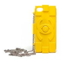 Чехол для Apple iPhone 4 задняя крышка силикон с цепочкой Chanel <желтый> ― Spb.OnlineBazar.su