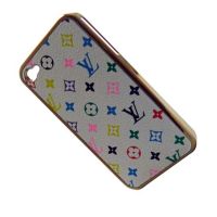 Чехол для Apple iPhone 4 пластиковый с кож.вставками Louis Vuitton <белый> ― Spb.OnlineBazar.su