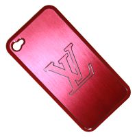 Чехол для Apple iPhone 4s Louis Vuitton силикон-металл <красный> ― Spb.OnlineBazar.su
