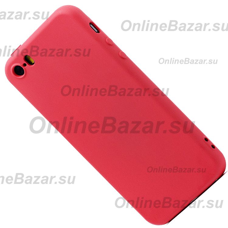 Чехол для Apple iPhone 5s силиконовый Soft Touch 2 <бордовый> ― Spb.OnlineBazar.su