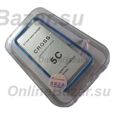 Чехол для Apple iPhone 5c бампер алюминиевый <синий> ― Spb.OnlineBazar.su