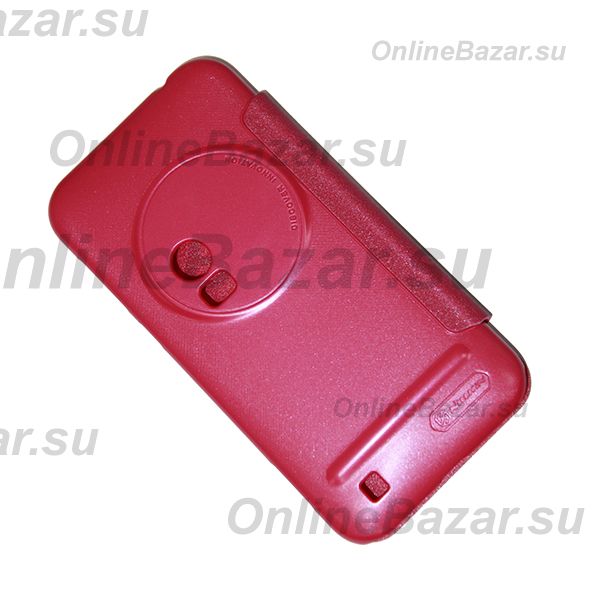 Чехол для Asus ZenFone 2 Zoom (ZX551ML) флип боковой пластик-кожзам Nillkin Sparkle <красный> ― Spb.OnlineBazar.su