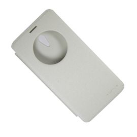 Чехол для Asus ZenFone 5 Lite (A502CG) флип боковой пластик-кожзам с окошком Nillkin Sparkle <белый>