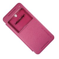 Чехол для HTC One E9 Plus флип боковой пластик-кожзам с окошком Nillkin Sparkle <красный> ― Spb.OnlineBazar.su